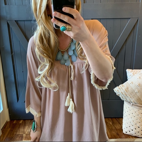 Boho fringe tassel summer dress - Picture 2 of 4